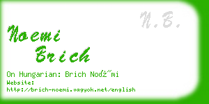 noemi brich business card